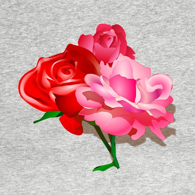 Colorful Roses by Benny Merch Pearl